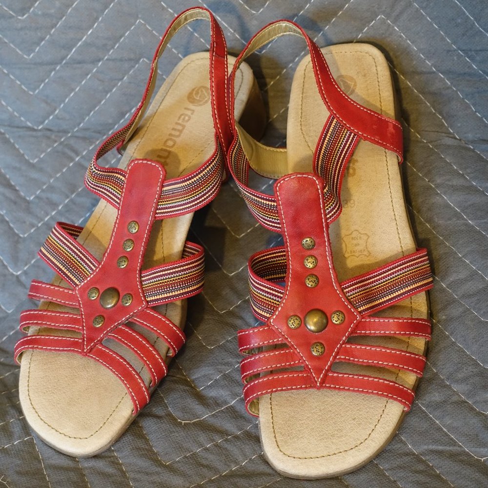 Women's Remonte Casual Red Spring/Summer Sandals